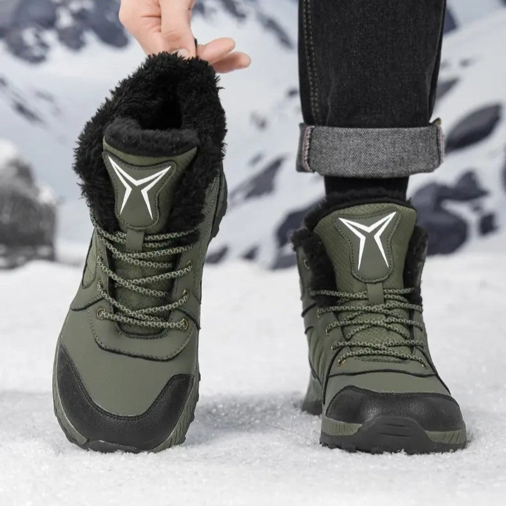 Men Women Waterproof Winter Boots Snow Barefoot Casual Shoes Outdoor Warm Work Shoes Ankle Shoes for Trekking Climbing Hiking