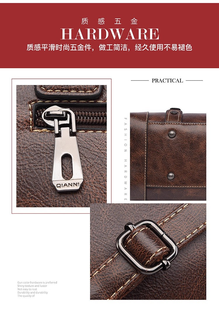 retro style women's handbag simple PU versatile shoulder bag for women large-capacity tote bag lady commuting crossbody bag