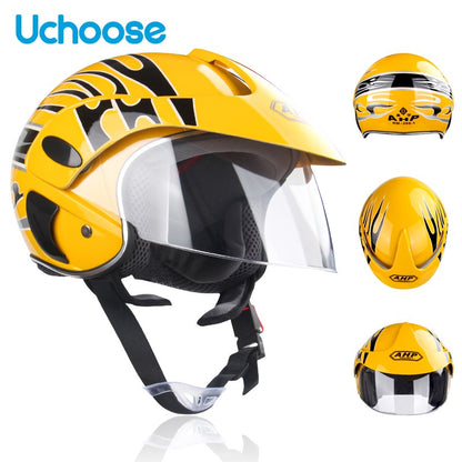 Capacete de segurança infantil com viseira, óculos de proteção embutidos, abafadores de ruído e adesivos refletivos para engenheiro. Capacete de segurança industrial em ABS.