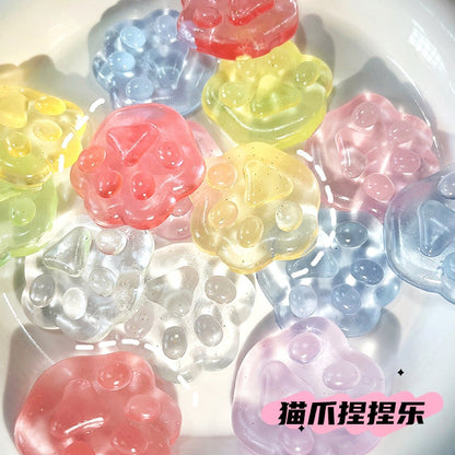 10/30/50Pcs Kawaii Cat Paws Sticky New And Unique Stress Relieving Toys Kids Birthday Party Favors Pinata Filler Cat Paws Sticky