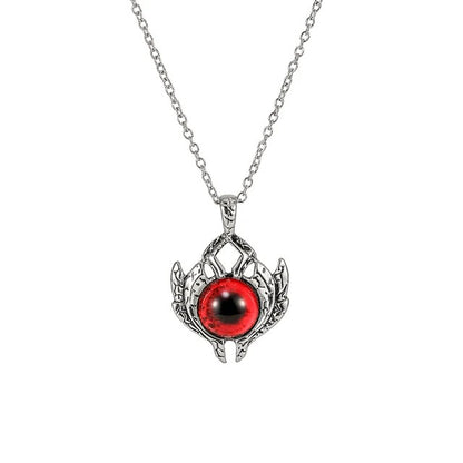 Colar com Pingente de Olho do Diabo em Formato de Pentagrama para Homens e Mulheres Joias Modernas Punk Retrô de Metal Não Ajustável de Gola Presentes