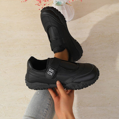 Soft Sole Non-Slip Work Shoes Comfortable for Feet Autumn Winter Women's Black Sneakers Slip-On Waterproof Kitchen Office