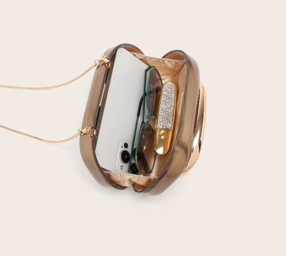 2025 Fashion Women Luxury Evening Banquet Clutch Bag Bride Metal Shoulder Wedding Purse Party Crossbody Day Closure Box Handbag