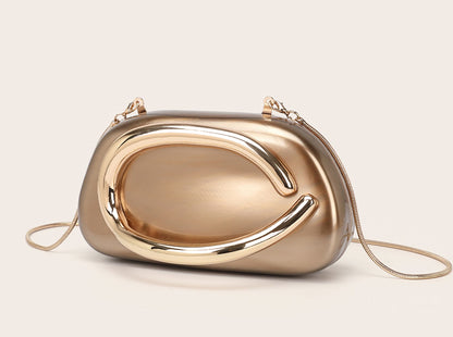 2025 Fashion Women Luxury Evening Banquet Clutch Bag Bride Metal Shoulder Wedding Purse Party Crossbody Day Closure Box Handbag