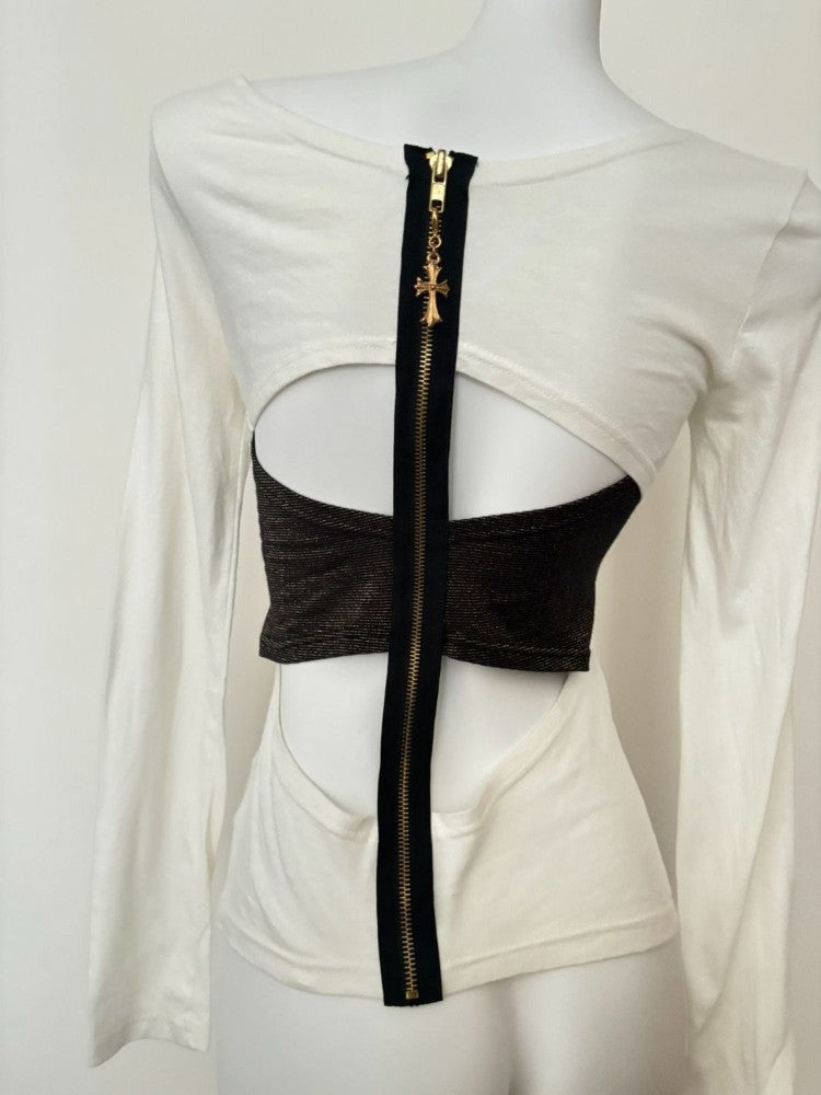 Vintage Aesthetic Fashion Long Sleeve Women T-shirt Gothic Punk Vintage Slim Fit Y2k Tops Harajuku Casual 200s Grunge Print Tees