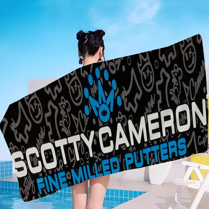 Scotty Camerons Flag Anime Beach Swimming Towel Soft Absorbent Washcloth Children's Gifts for Kids Travel Camping Gym