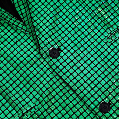 Men's New Cool Performance Set, Sequin Gold Stamping Business Casual Two-piece, One-row Two-button Slim-fit Blazer + Trousers