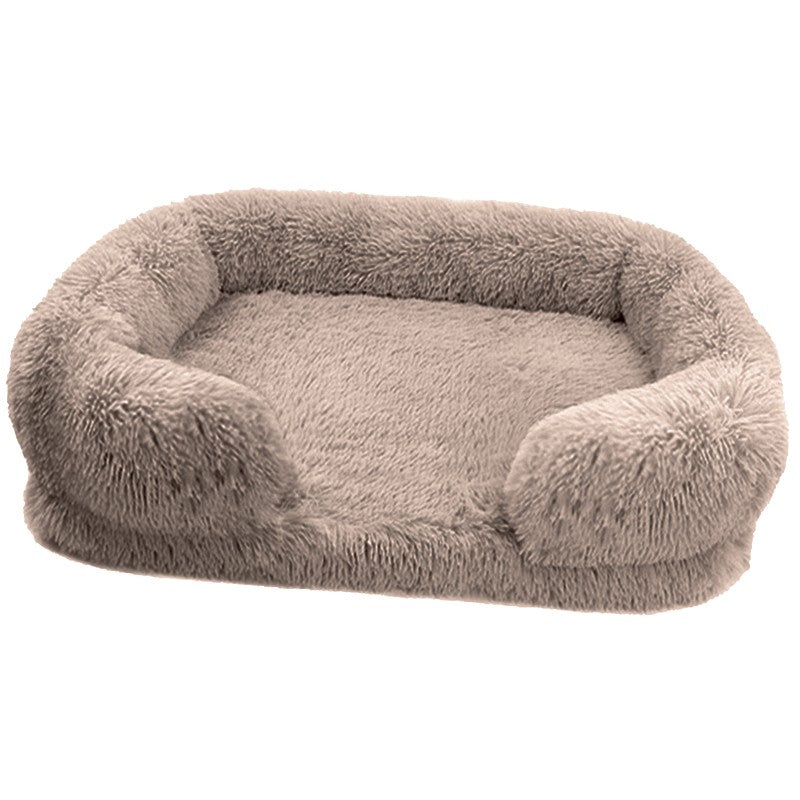 Cama ortopédica espessa para cães grandes - esponja em caixa de ovo, capa de pelúcia fácil de remover e lavar, móveis duráveis para animais de estimação,