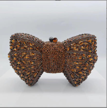 Newest Rhinestone Green/Black Clutch Purse Bow Luxury Diamond Women Red Evening Clutches Bags Wedding Bridal Bag Stones Handbags