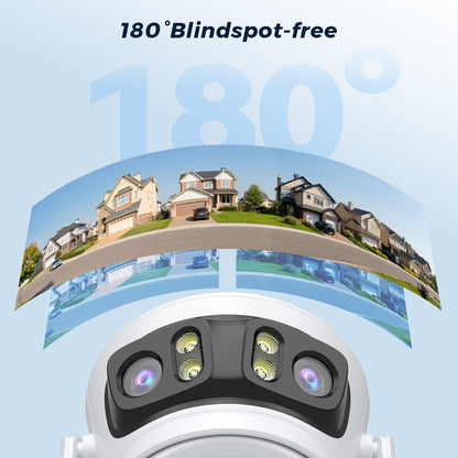 15MP 8K HD Wifi Surveillance Camera Outdoor Three Lens Three Screens Security IP Camera Human Detection 5G Wifi Camera O-KAM PRO