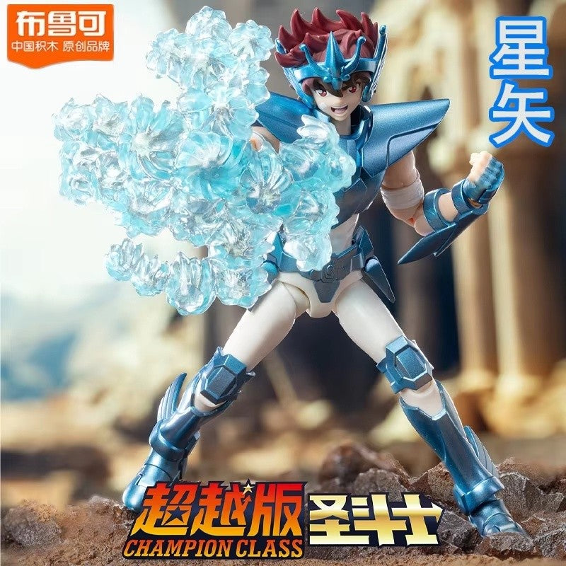 Kit de Bonecos Articulados Saint Seiya Blk Blokees Originais - Touro Pégaso Sagitário Brinquedos de Anime Colecionáveis Montados Presente de Aniversário