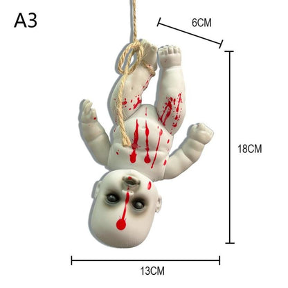Halloween Hanging Baby Ghost Dolls Spooky Tricky Toys Ornament Horror Atmosphere Bar Courtyard Prop Happy Halloween Party Decor