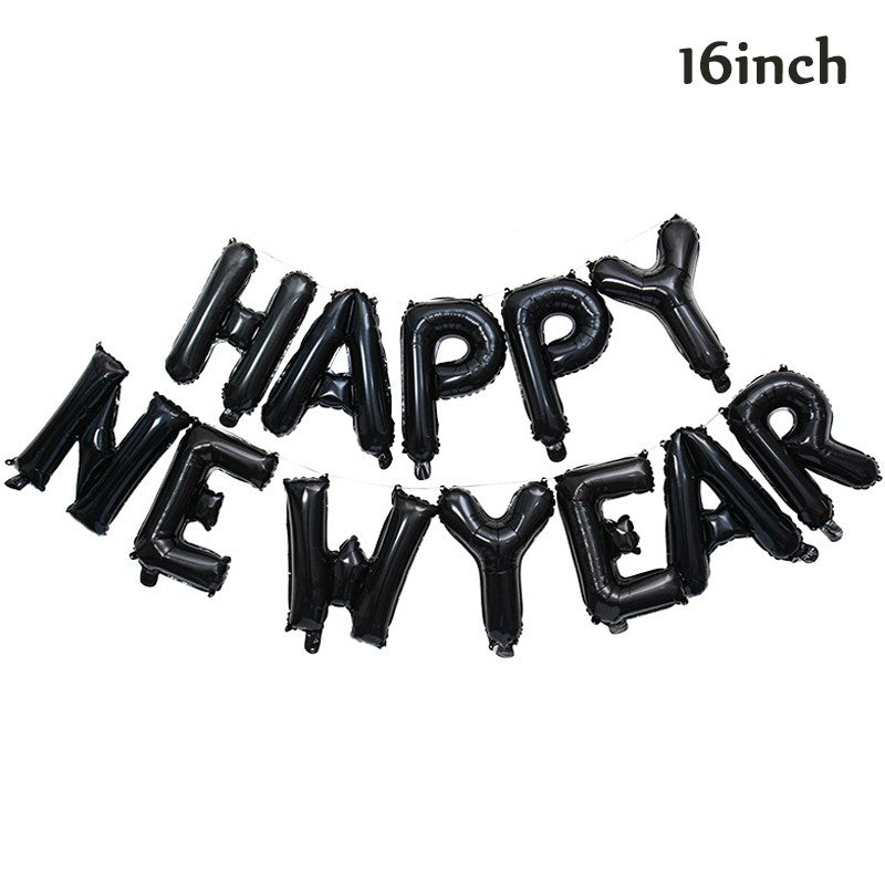 16 Inch 2027 Happy New Year Foil Balloons Christmas New Year Party Decoration Festival Party Supplies Photo Props Home Decor