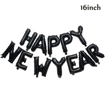 16 Inch 2027 Happy New Year Foil Balloons Christmas New Year Party Decoration Festival Party Supplies Photo Props Home Decor