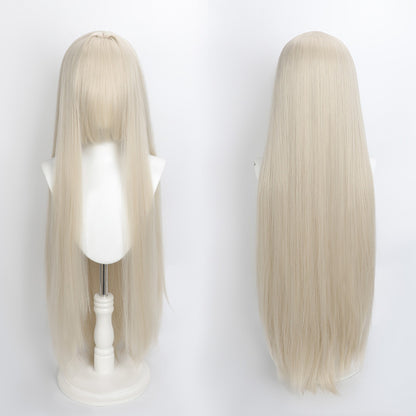 Peruca Colorida de 100cm Longa Lisa Cosplay Anime Fantasia Festa Perucas Sintéticas Resistentes ao Calor
