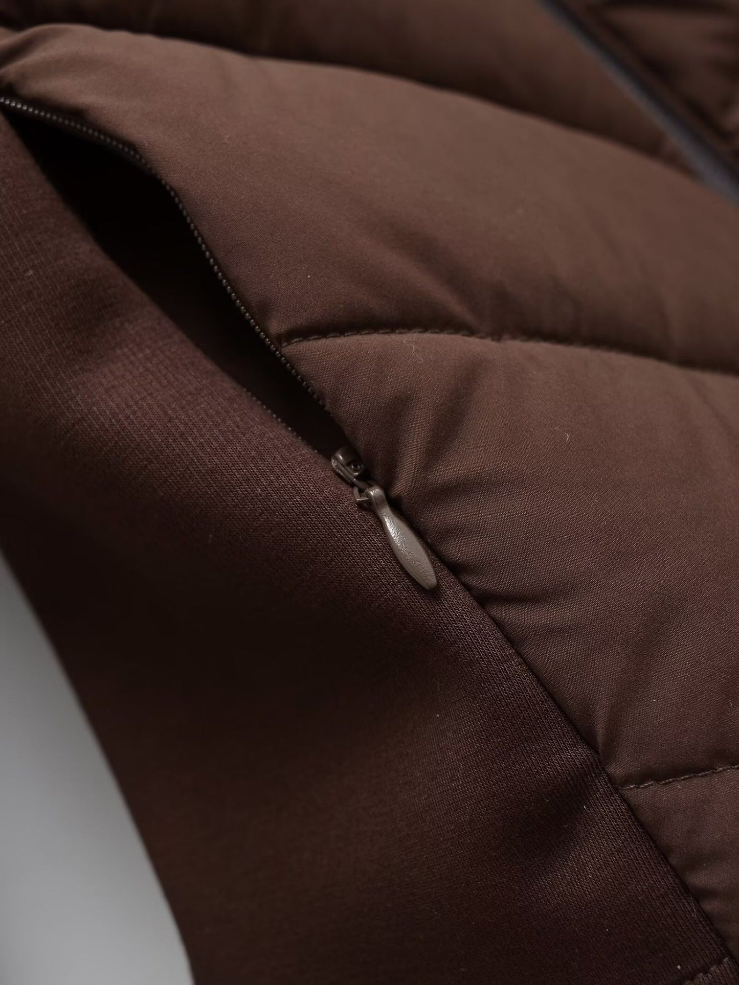 BSK&TRAF autumn and winter new women's hooded air cotton long-sleeved slim stitching light quilted down cotton jacket for women