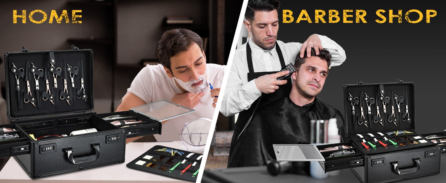 Maletas para Máquinas de Cortar Cabelo e Suprimentos Organizador de Ferramentas de Cabelo Maleta de Barbeiro para Viagem Maleta de Suprimentos Profissionais para Barbeiro