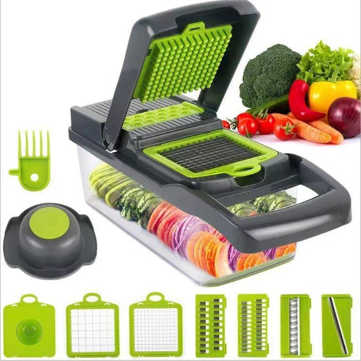 Multi-functional vegetable cutter, kitchen household, potato shreds, shredded and diced, radish grater, slicer