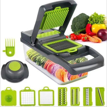 Multi-functional vegetable cutter, kitchen household, potato shreds, shredded and diced, radish grater, slicer