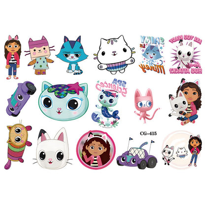 Gabby Dollhouse Child Tattoo Sticker Anime Cartoons Tattoo Stickers Temporary Tattoos Waterproof The Tattoo Art Tatoo Cosplay