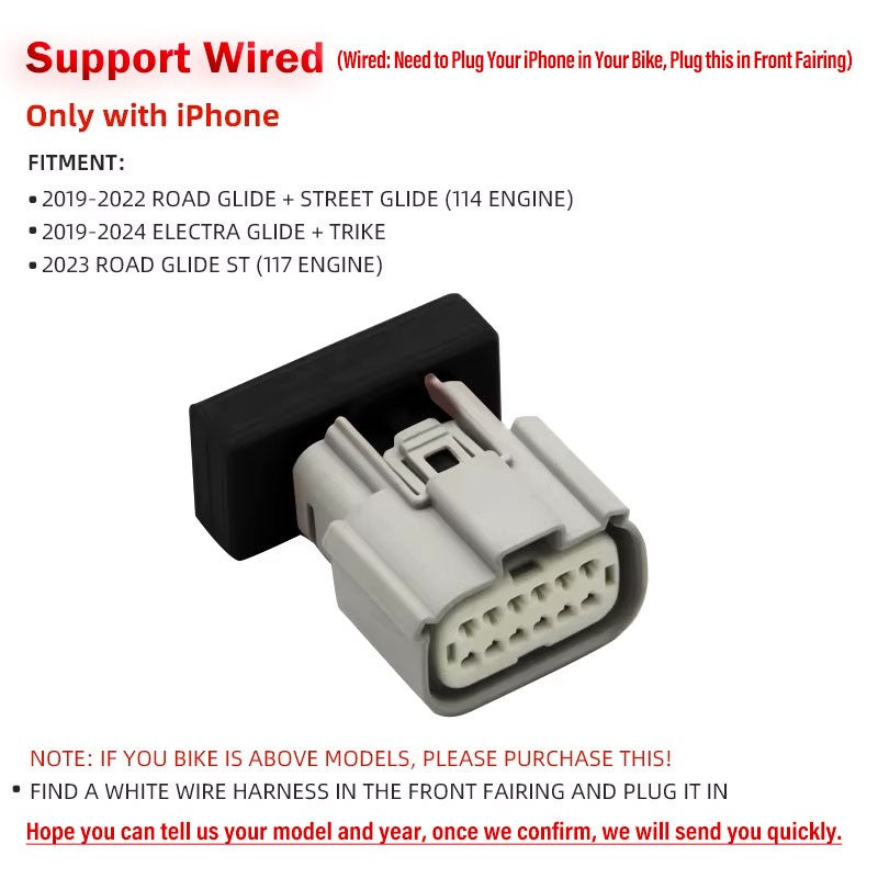 Adaptador sem fio Road Faith para Carplay de motocicleta Harley 2023-up 121CVO 2019-2022 117CVO Touring Street/Road Glide para iPhone