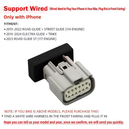 Adaptador sem fio Road Faith para Carplay de motocicleta Harley 2023-up 121CVO 2019-2022 117CVO Touring Street/Road Glide para iPhone