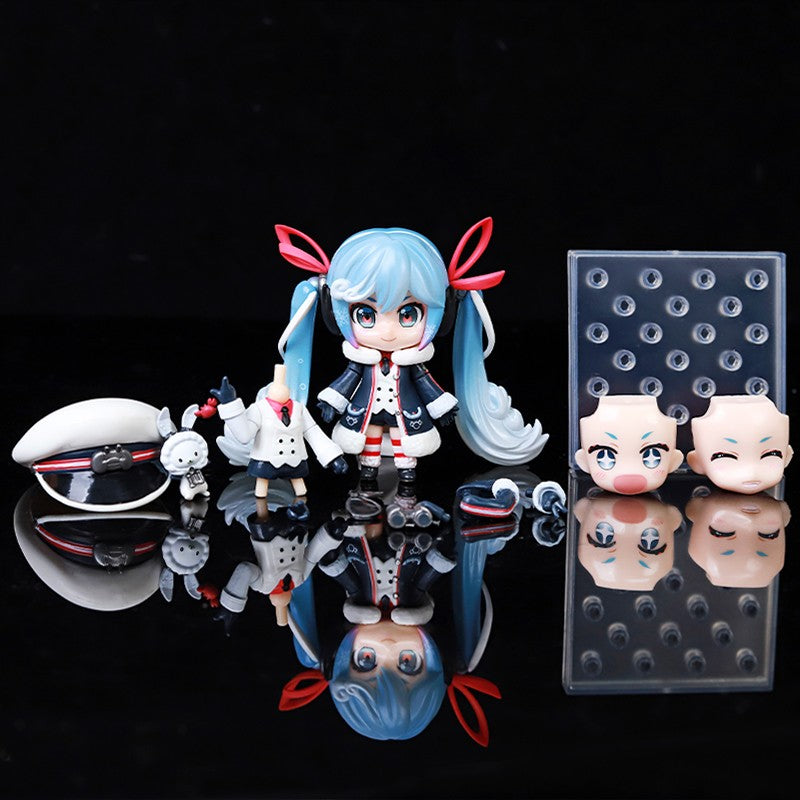 10cm/3.94in #1939 Hatsune Miku Figura de Anime 15º Aniversário Strawberry Miku Boneco de Ação #1940 Miku Coleção Modelo Boneca Brinquedos