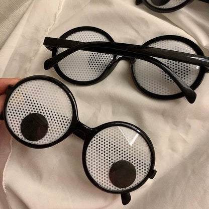 Funny Glasses for Cosplay Eyeball Rolling Glasses Costume Eyeglasses Halloween Costumes Accessory XKYJ01