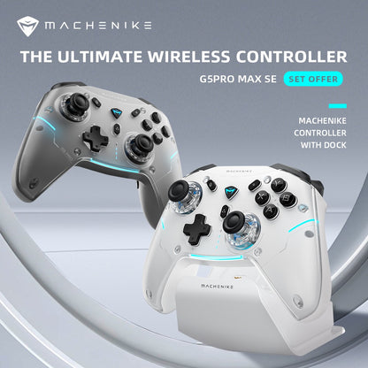 MACHENIKE G5Pro Max SE Gaming Controller With Charging Dock Optional Hall Effect Joysticks Triggers RGB Light Wireless Gamepad