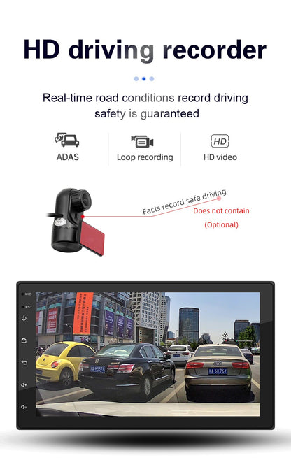 BQCC 7" Quad Core RAM ROM 2GB 32GB Android 13 ASP 16EQ WIFI GPS Navegação Rádio Automotivo Mirrorlink Carplay Car Palyer Para Universal