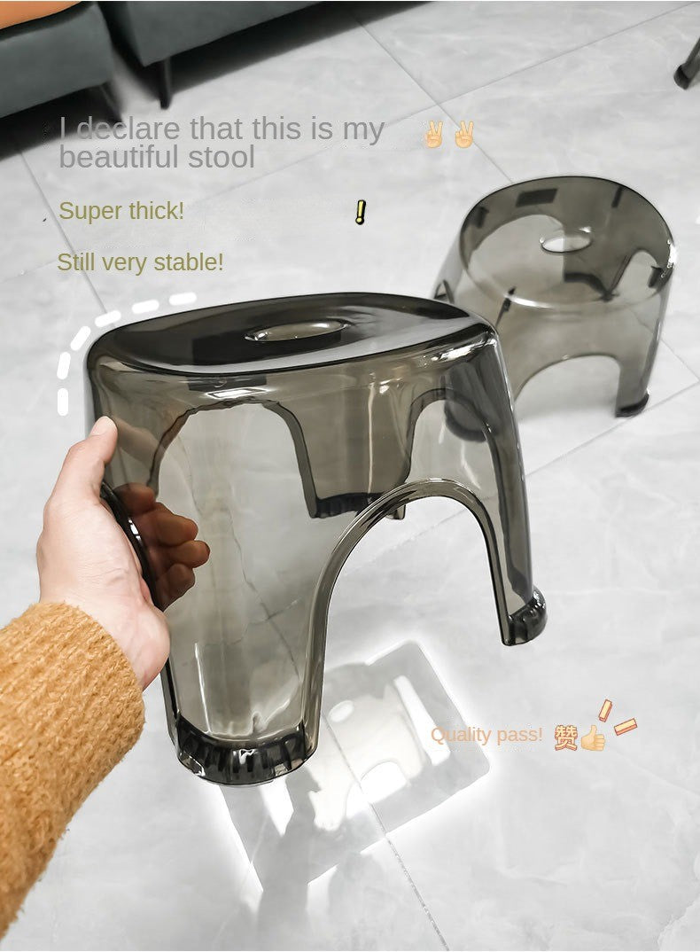 Acrylic Bathroom Shower Non-slip Stool Transparent Small Low Stool for Kids Home Living Room Bathroom Simple Modern Furniture