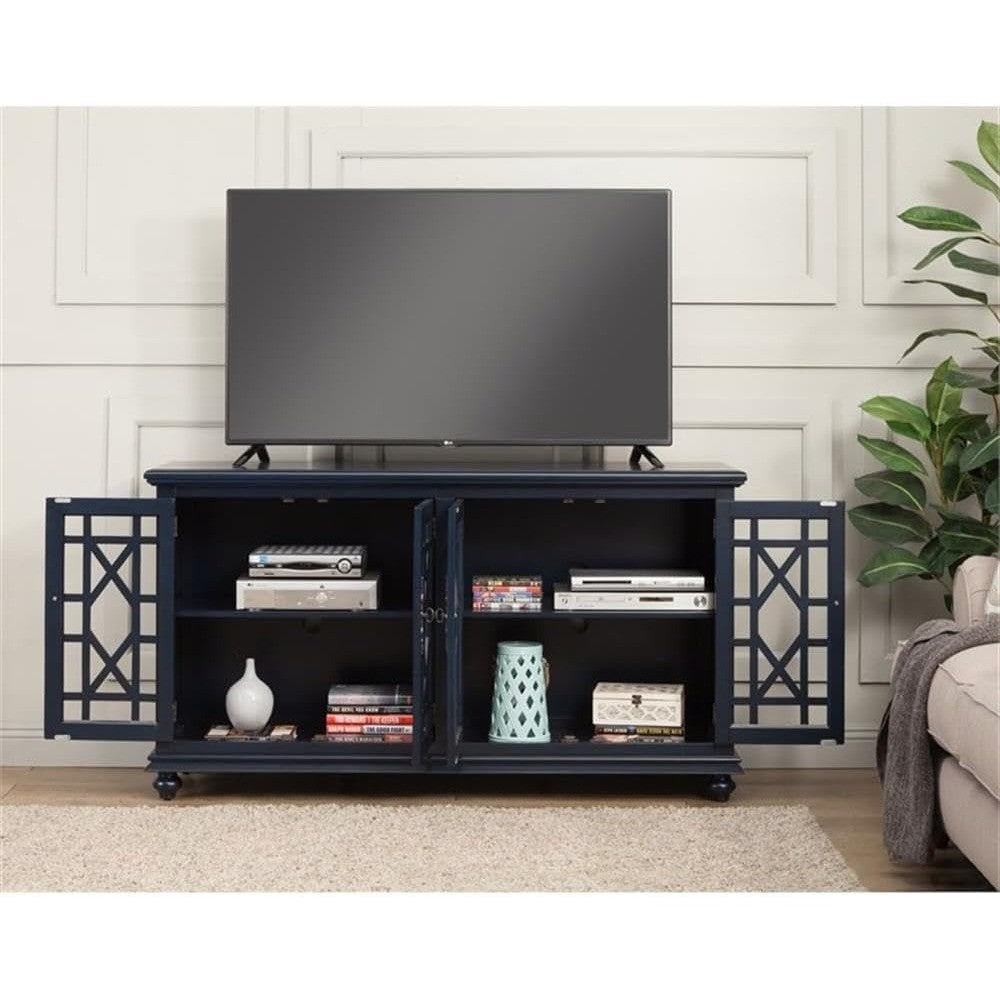 "Elegant TV Stand - 63" W x 35" H Slim Media Console, Modern Design for Living Room & Bedroom";;VERDADEIRO;;"Antique Black