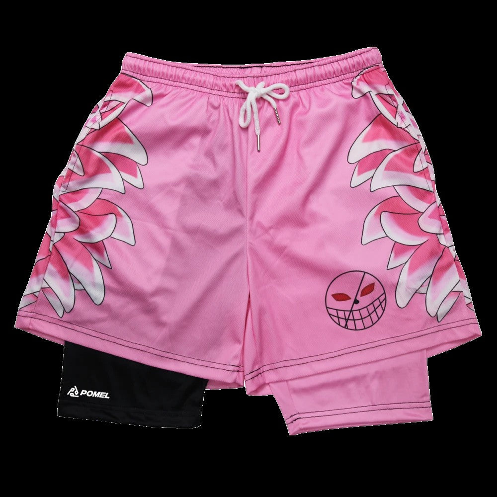 New Gym Double-layer 2-in-1 Men's Sports Shorts with Sweat Absorption Quick Drying Breathable Outdoor Running Fitness Shorts