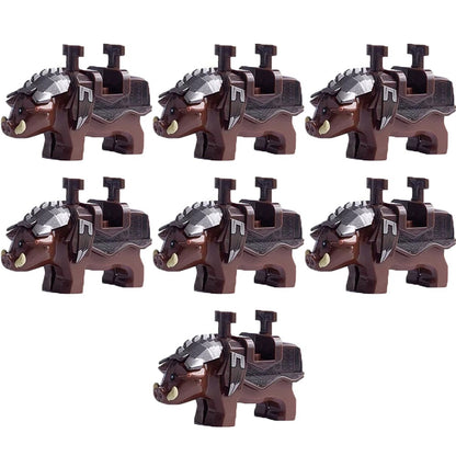 Blocos de Montar Zoológico Medieval Acessórios de Personagens Montarias Animais Cervos Elefantes Camelos Lobos Cavalos de Guerra Tijolos Brinquedos Presentes K080