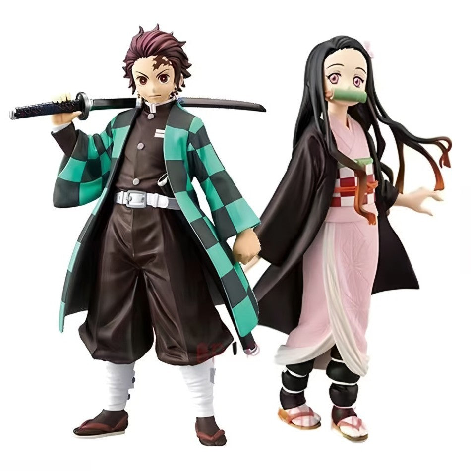 Anime Demon Slayer Kimetsu no Yaiba Figure Kamado Tanjirou Action Figure Agatsuma Zenitsu Nezuko Warrior PVC Model Toys