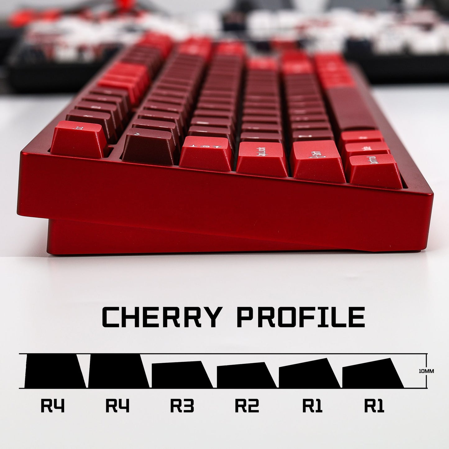 KBDiy GMK Jamon Keycap Red Retro PBT ISO Double Shot Cherry Profile Keycaps For MX Switches 60 Mechanical Keyboard Gamer Key Cap