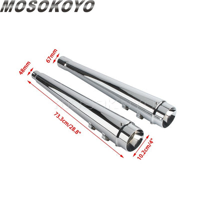 Motorcycle Tappered Slip-On Exhaust Pipe For Harley Touring Street Road Electra Glide Road King FLHR FLHX FLTRX FLHTK 2017-2023