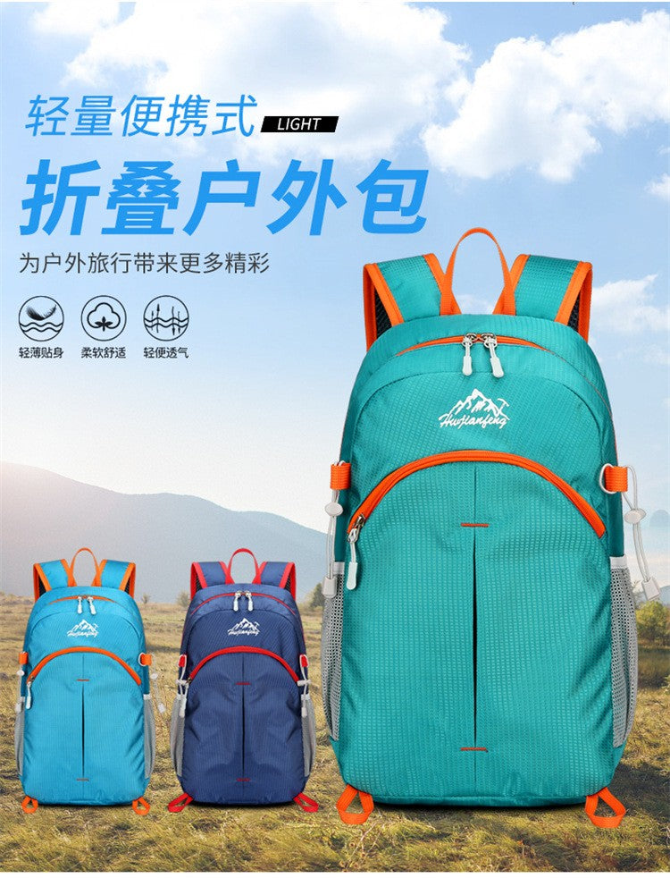 Mochila de Caminhada Unissex Ultraleve Dobrável Masculina e Feminina para Viagem ao Ar Livre Ciclismo Nylon