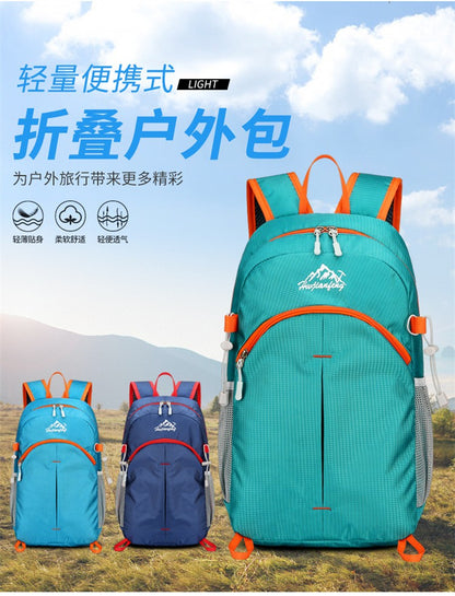 Mochila de Caminhada Unissex Ultraleve Dobrável Masculina e Feminina para Viagem ao Ar Livre Ciclismo Nylon