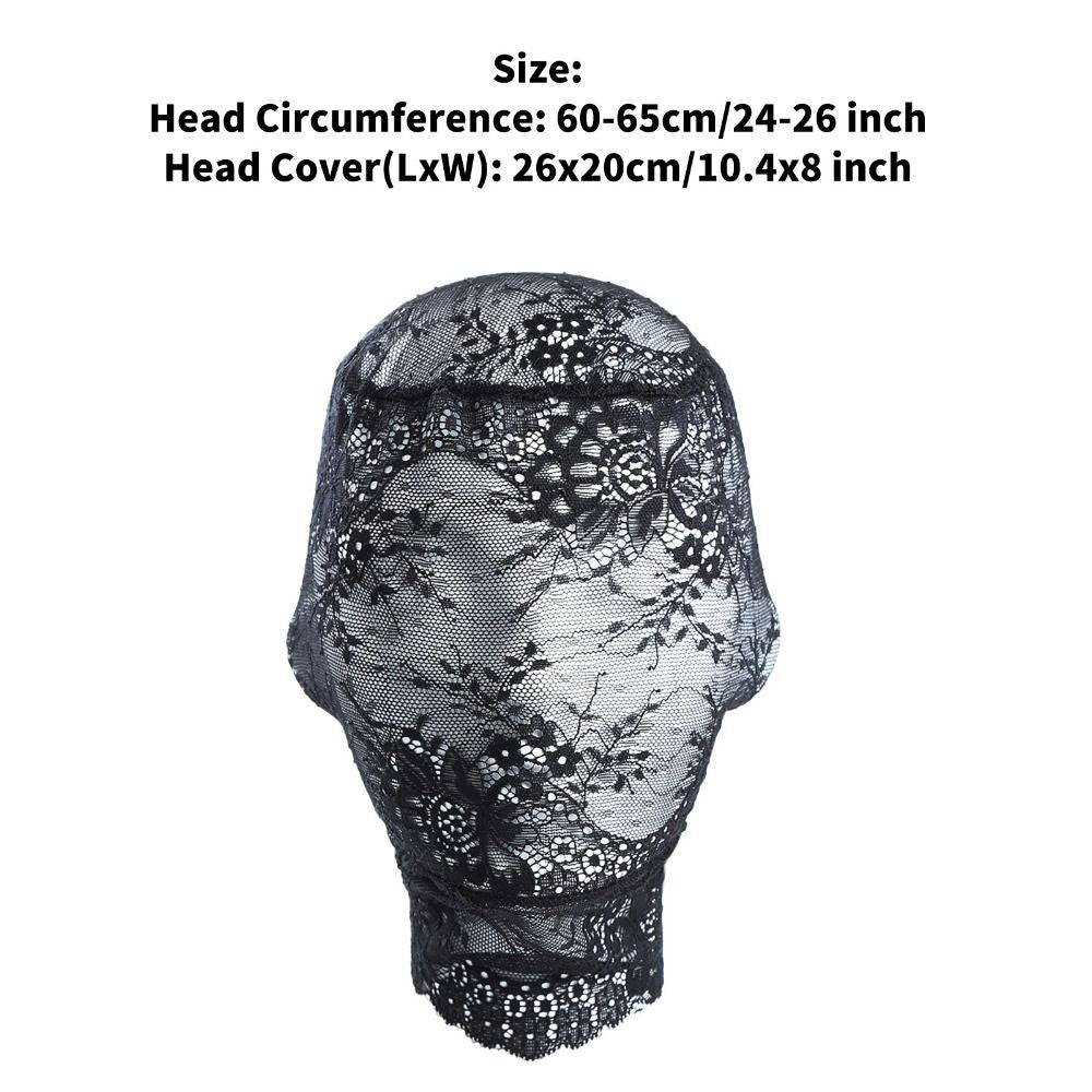 Sexy Lace Head Cover Full Face Halloween Eye Mask Cosplay Festival Party Mask Adult