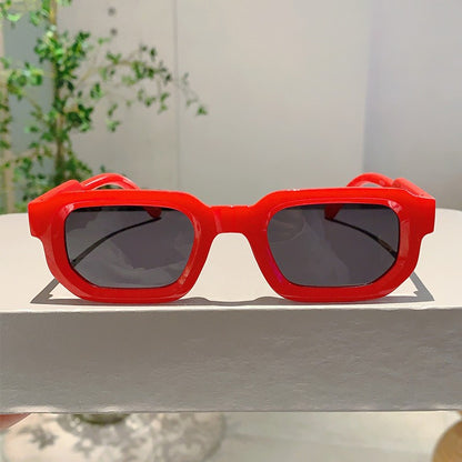 New Men Vintage Rectangle Frame Sunglasses Fashion Retro Sun Glasses Luxury Brand Design Glasses UV400 Eyewear Women Goggles