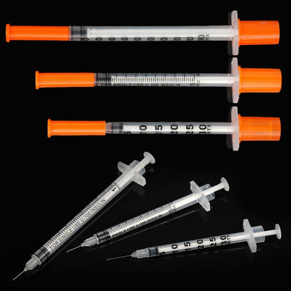 50/100Pcs Injetor Veterinário Descartável Aves Seringa Contínua Ajustável Agulha de Vacinação Gado Porco Vaca Pet