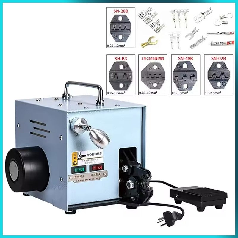 Electric Cold Press Terminal Machine Scattered Terminal Crimping Machine Tubular Insulation Terminal with Exchangeable Die Sets