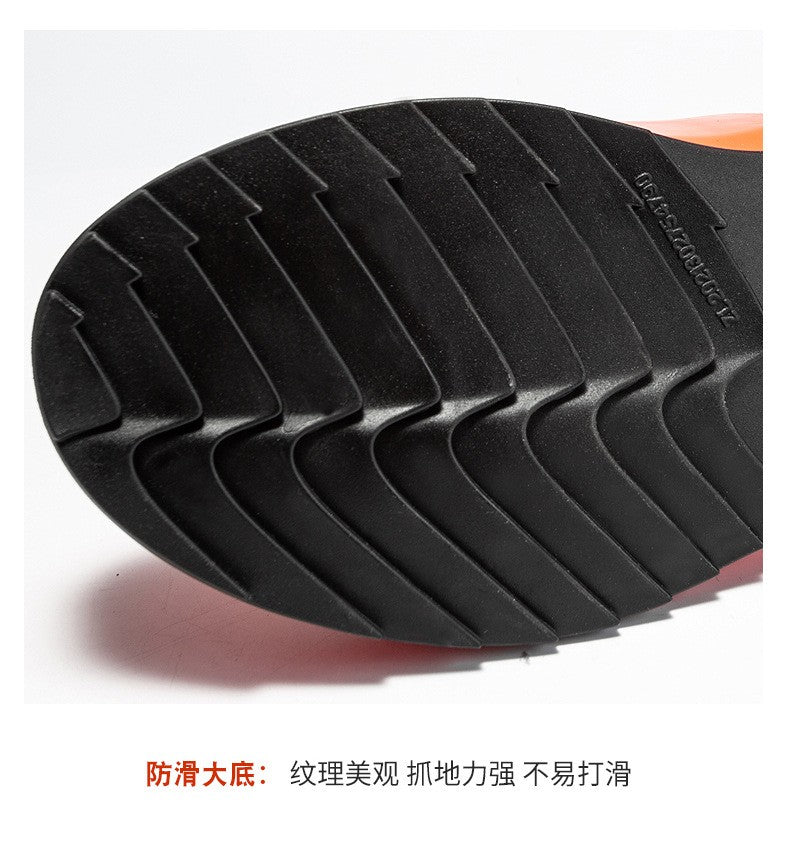 Ankle Rain Boots Men's Motorcycle Waterproof Shoes Outdoor Rain Boots Fishing Non-slip Rubber Shoes Thick Soled Water Shoes