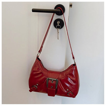 2025 Large Capacity Pleated New Retro Commuter Temperament Locomotive Do Old Style Underarm Shoulder Bag Women