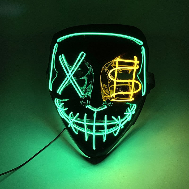 1 pcs Attractive Neon EL Wire Mask  More Colors For Choice Luminous LED Purge Mask Adult Cosplay Prop For Night Glow In The Dark