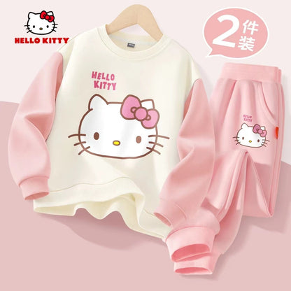 Autumn Baby Girl Clothes Set Cartoon Printed Pullover Sweatshirts Top And Pants Bottom 2 Pieces Suit Kid Children Boy Tracksuits