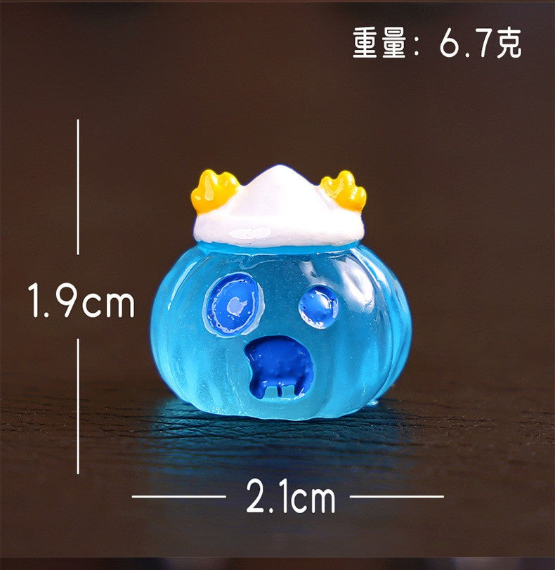 8/16/24pcs Luminous Halloween Micro Landscape Miniature Figurine Resin Craft Mini Fairy Garden Ornament Pumpkin Ghost Decoration