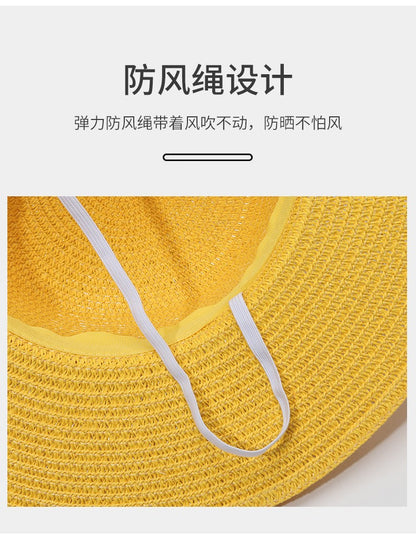 Matching Family Hat - Luffy Straw Hat for Cosplay & Beach, Sun Protection Summer Hat for Men Women Kids