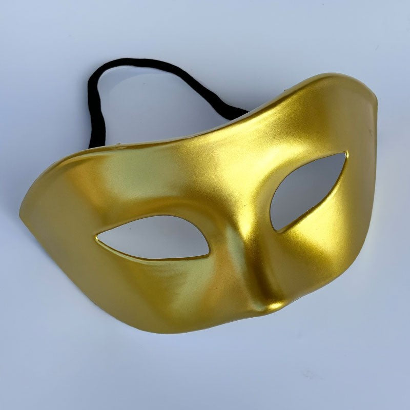 Set of 2pcs Classic Venetian Masquerade Half Face Mask, Heavy-duty material Plain Eye Mask for Men Women Couples Halloween Party
